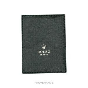 🔴 Rolex Card Holder Wallet - Green Leather